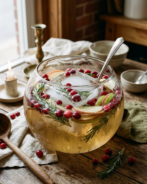 Fluffle Punch in a punch bowl